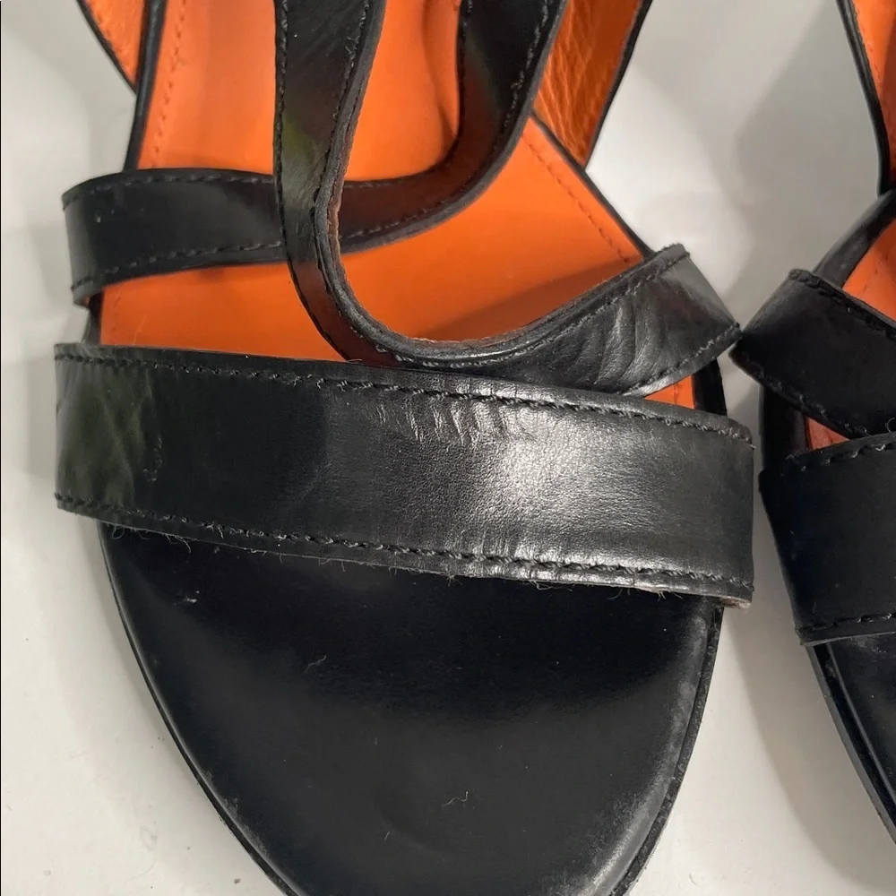 Via Spiga Black Open-Toe Heels